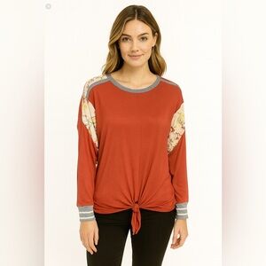 Anthropologie Tiny Autumn vibes LS belly top
